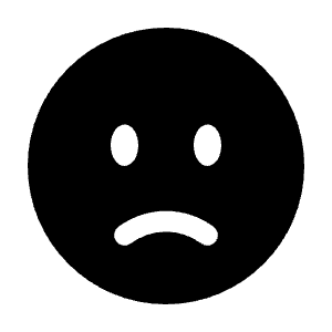 Sad Circle Icon from Solar Bold Set