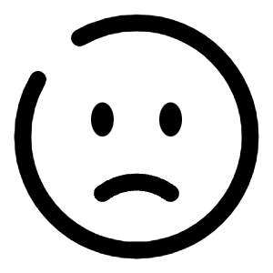 Sad Circle Icon from Solar Broken Set