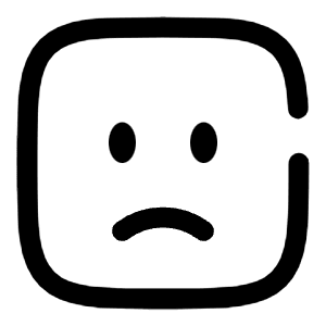 Sad Square Icon from Solar Broken Set