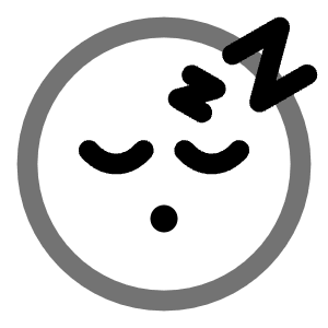 Sleeping Circle Icon from Solar Line Duotone Set