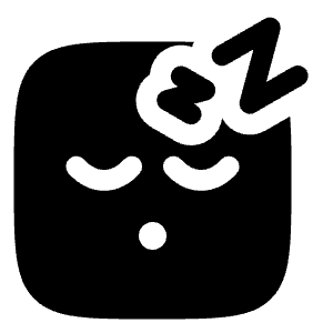 Sleeping Square Icon from Solar Bold Set