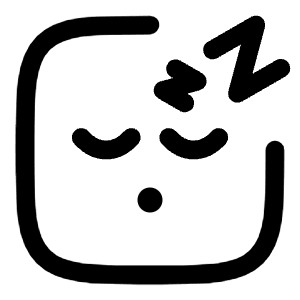 Sleeping Square Icon from Solar Linear Set