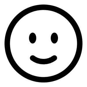Smile Circle Icon from Solar Linear Set