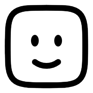 Smile Square Icon from Solar Linear Set