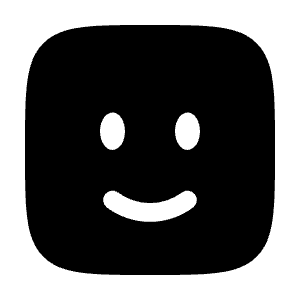Smile Square Icon from Solar Bold Set