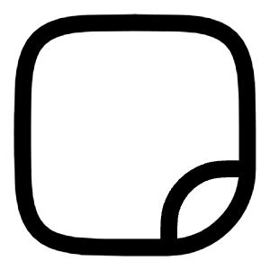 Sticker Square Icon from Solar Linear Set