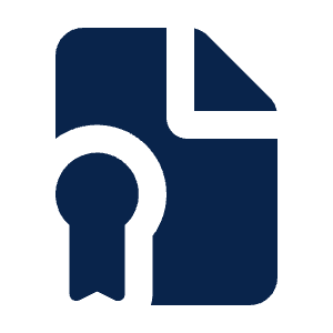 File Certificate Fill Icon from Mingcute Fill Set