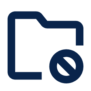 Folder Forbid Line Icon from Mingcute Line Set