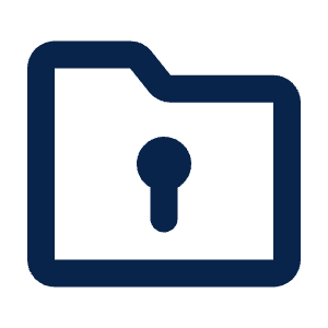 Folder Locked Line Icon from Mingcute Line Set