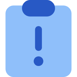 Clipboard Task Alert Icon from Core Flat Set