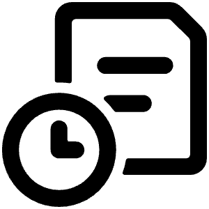 Common File Text Clock Icon from Ultimate Bold - Free Set