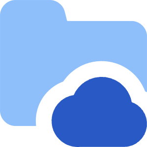 Document Folder Cloud Online Backup Icon from Core Flat Set