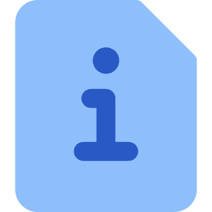 File Document Info Quick Reference Icon from Core Flat Set