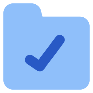 Folder Check Icon from Core Flat Set