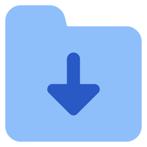 Folder Document Download Icon from Core Flat Set