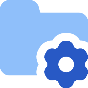Folder Document Settings Gear Icon from Core Flat Set