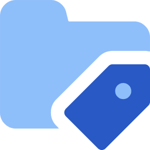 Label Folder Tag Icon from Core Flat Set