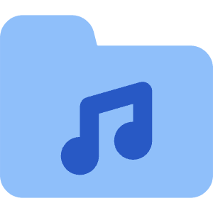 Music Folder Song Icon from Core Flat Set