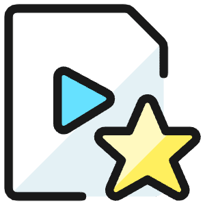 Video File Star Icon from Ultimate Colors - Free Set