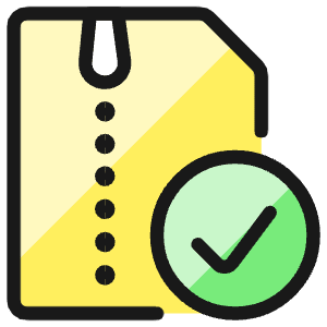Zip File Check Icon from Ultimate Colors - Free Set