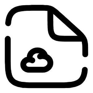 Cloud File Icon from Solar Broken Set