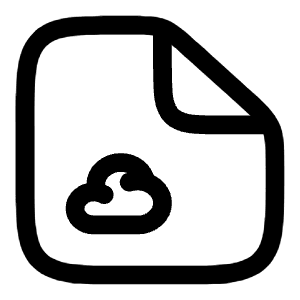 Cloud File Icon from Solar Linear Set