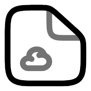 Cloud File Icon from Solar Line Duotone Set