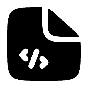 Code File Icon from Solar Bold Set
