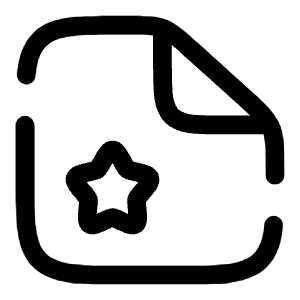 File Favourite Icon from Solar Broken Set