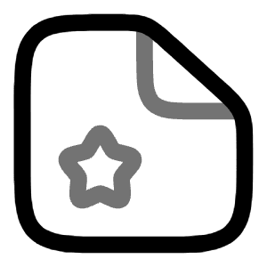 File Favourite Icon from Solar Line Duotone Set