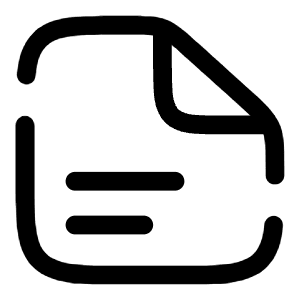 File Text Icon from Solar Broken Set