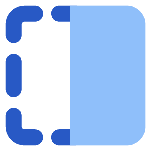 Flip Horizontal Square 1 Icon from Core Flat Set