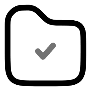 Folder Check Icon from Solar Line Duotone Set