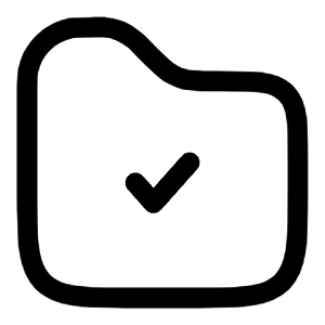 Folder Check Icon from Solar Linear Set