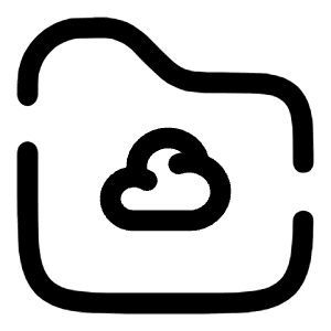 Folder Cloud Icon from Solar Broken Set