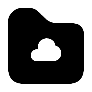 Folder Cloud Icon from Solar Bold Set