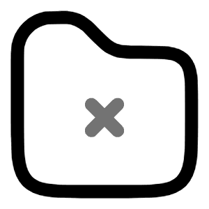Folder Error Icon from Solar Line Duotone Set