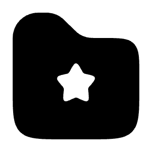 Folder Favourite (Star) Icon from Solar Bold Set