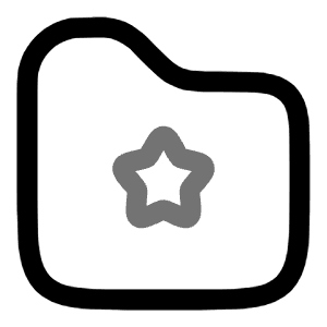Folder Favourite (Star) Icon from Solar Line Duotone Set