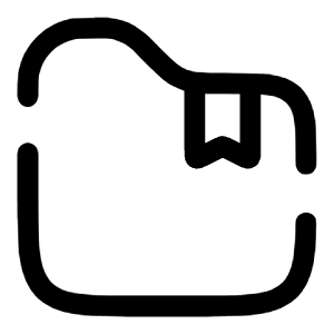 Folder Favourite Bookmark Icon from Solar Broken Set