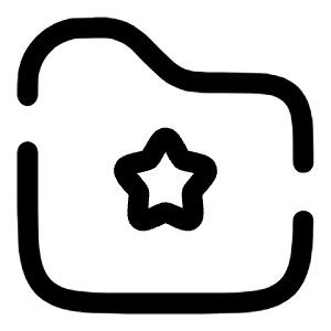 Folder Favourite Star Icon from Solar Broken Set