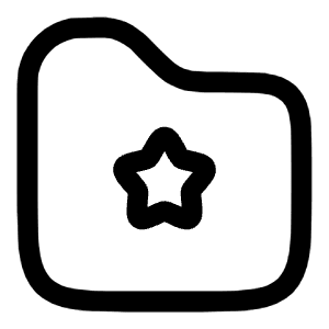 Folder Favourite Star Icon from Solar Linear Set