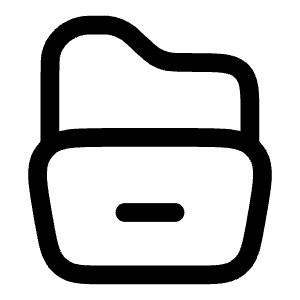 Folder Open Icon from Solar Linear Set