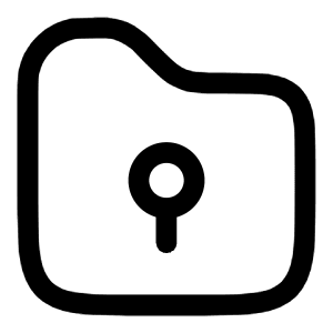 Folder Security Icon from Solar Linear Set