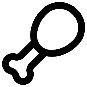 Chicken Leg Icon from Atlas Line Set