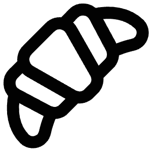 Croissant Icon from Atlas Line Set
