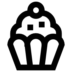 Cupcake Pastry Icon from Atlas Line Set