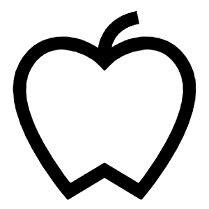 Apple Icon from Sharp Line - Free Set