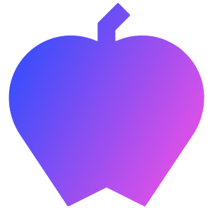 Apple Icon from Sharp Gradient- Free Set