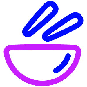 Bowl Chop Stick Icon from Plump Neon - Free Set